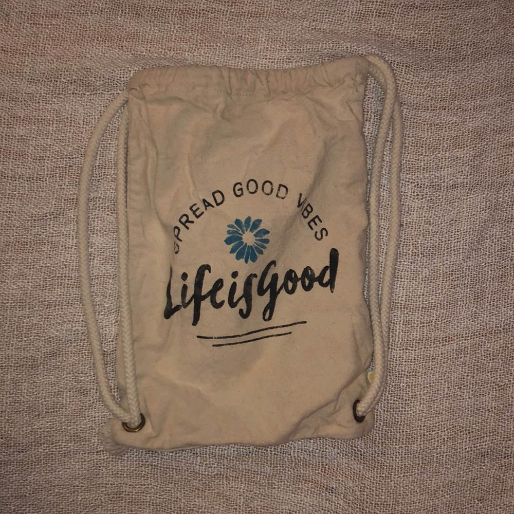 Life is Good drawstring backpack